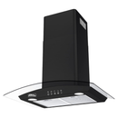 Campana Extractora 90 cm Vidrio, Negro Mate, Pared C-BL2F90