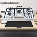 Combo Parrilla 5 Quemadores y Campana 90 cm, Acero Inoxidable y Vidrio, P-IN5Q86A y C-AC2F90