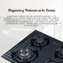 Parrilla de Gas 4 Quemadores, Vidrio Templado, Empotrable, 59 cm, P-CN4Q59 (V2)