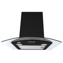 Campana Extractora 60 cm Vidrio, Negro Mate, Pared C-BL1F60