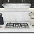 Combo Parrilla y Campana Extractora Slim 80 cm Acero Inoxidable AROL P-IN5Q76 y CSI-80AI