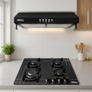 Combo Parrilla P-CN4Q59 Y Campana ROSA CSL-60BL 60 cm AROL