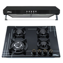 Combo Parrilla P-CN4Q59 Y Campana ROSA CSL-60BL 60 cm AROL