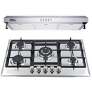 Combo Parrilla y Campana Extractora Slim 80 cm Acero Inoxidable AROL P-IN5Q76 y CSI-80AI