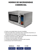 Horno De Microondas Comercial 1.2 Pies³ Digital Acero Inoxidable International INT-HMC12CD