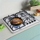 Combo Parrilla 4 Quemadores y Campana 60 cm, Acero Inoxidable y Vidrio, P-IN4Q59B y C-AC1F60