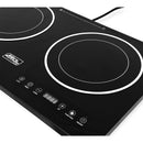 Parrilla de Inducción de 2 Zonas, 66cm, 110V, De Mesa, AROL IN-M2Q66