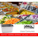 Inserto Contenedor De Acero Inoxidable 1/4x15cm Caja 6 Pzs