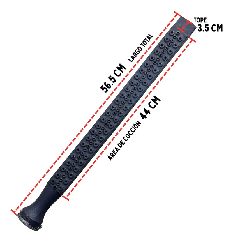 Quemador Flauta 58 Cm Fierro Vaciado Para Plancha