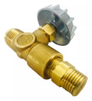 Valvula Aguja 1/4 A 3/8 Flare Con Esprea Para Quemador