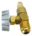 Valvula Aguja 1/4 A 3/8 Flare Con Esprea Para Quemador