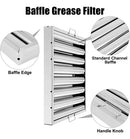 Filtro Para Campana Industrial 49.5x49.5 Acero Inox 5 Pzs