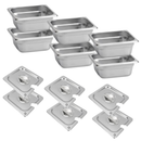 Inserto Acero Inoxidable 1/6x6 cm Con Tapa Ranurada 6 Juegos AROL