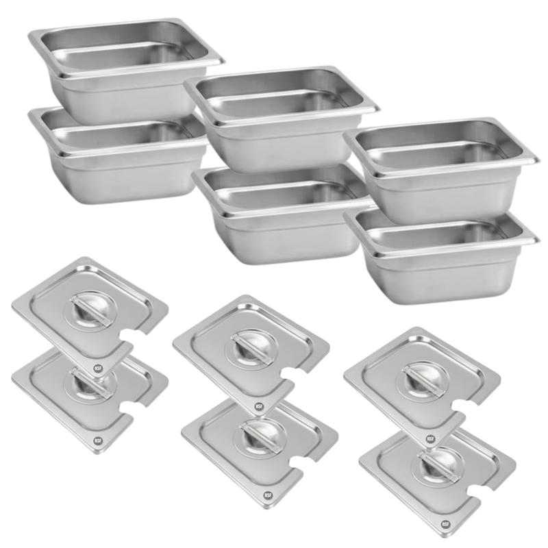 Inserto 1/6x6 cm Con Tapa Ranurada Set 6 Juegos AROL