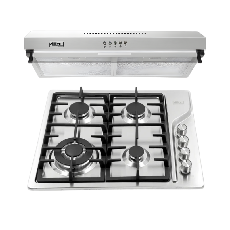 Combo Parrilla y Campana Slim 60cm AROL P-IN4Q59A y CSI-60A