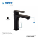 Mezcladora Monomando Para Lavabo En Negro Mate