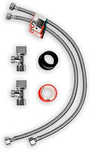 Mezcladora para Lavabo Cromada con Kit de instalación, Incluye Mangueras, Válvulas, Trampa