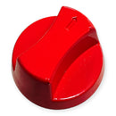 Perilla Estufa Industrial Redonda Recta, Aluminio, 6 cm, Roja con Opresor