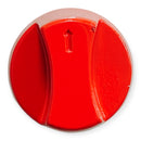 Perilla Estufa Industrial Redonda Recta, Aluminio, 6 cm, Roja con Opresor