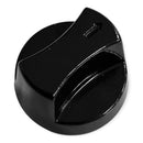 Perilla Estufa Industrial Redonda Recta, Aluminio, 6 cm, Negra, con Opresor