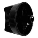 Perilla Estufa Industrial Redonda Recta, Aluminio, 6 cm, Negra, con Opresor