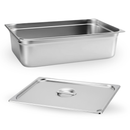 Inserto Contenedor Acero Inoxidable Con Tapa Entero 1/1x15 cm AROL NSF