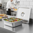 Inserto Contenedor Acero Inoxidable Con Tapa Entero 1/1x20 cm AROL NSF