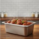 Inserto Contenedor Acero Inoxidable Con Tapa Medio 1/2x20 cm AROL NSF