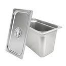 Inserto Contenedor Acero Inoxidable Con Tapa 1/3x20 cm AROL NSF