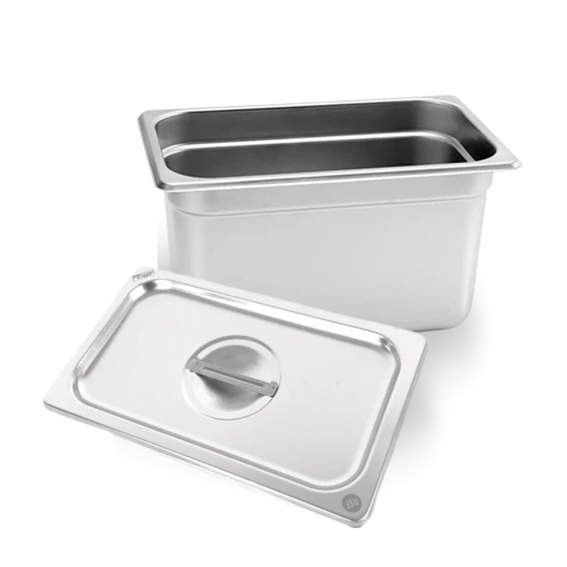 Inserto Contenedor Acero Inoxidable Con Tapa 1/4x20 cm AROL NSF