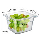 Inserto Policarbonato Sexto 1/6 x 10 cm