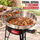 Kit Completo para Discada con Disco Comal, Base y Quemador Doble Aro, 58 cm y 80,000 BTU – SCI-E80-58A Gas LP AROL