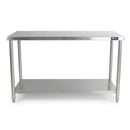 Mesa de Trabajo Industrial AROL con Entrepaño en Acero Inoxidable 210 x 70 x 90 cm