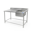 Fregadero Industrial AROL 1 Tarja Derecha en Acero Inoxidable 138 x 70 x 90 cm
