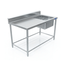 Fregadero Industrial AROL 1 Tarja Derecha en Acero Inoxidable 138 x 70 x 90 cm
