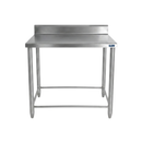Mesa de Trabajo Industrial AROL con Respaldo en Acero Inoxidable 100 x 70 x 90 cm