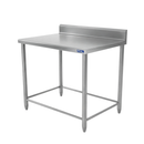 Mesa de Trabajo Industrial AROL con Respaldo en Acero Inoxidable 100 x 70 x 90 cm