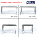 Mesa de Trabajo Industrial AROL en Acero Inoxidable 100 x 70 x 90 cm