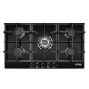 Combo Parrilla Empotrable 5 Quemadores P-CN5Q87A y Campana Extractora 90 cm C-BL2F90 Vidrio Negro AROL