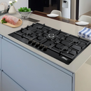 Parrilla Empotrable De Gas 5 Quemadores Vidrio Negro 87 cm AROL, Modelo P-CN5Q87A