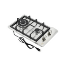 Parrilla de Gas de 2 Quemadores, Acero Inoxidable, Empotrable, 31cm, AROL P-IN2Q31