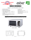 Horno De Microondas EDMO-1000E Asber