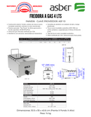 Freidora A Gas 4 Litros ASF-10 Asber