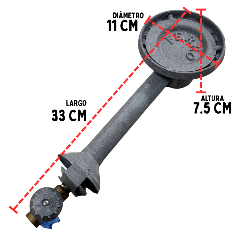 Quemador FD 2 Ferro Alta Presión Con Válvula