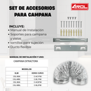Campana Extractora 90 cm Vidrio, Acero Inoxidable, Pared C-AC2F90