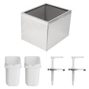 Dispensador de Salsas o Aderezos Doble 2x2L AROL con Bombas y Tapa Inoxidable