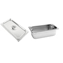 Inserto Contenedor Acero Inoxidable Con Tapa 1/3x10 Cm 32.5x17.5x10 Arol NSF, 4.4L