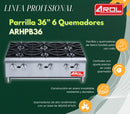Parrilla 36” 6 Quemadores Gas LP Modelo ARHPB36 AROL