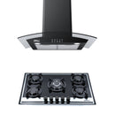 Combo Premium Parrilla Bitono Espejo 5 Quemadores + Campana 90 cm AROL – P-CN5Q77A y C-BL2F9