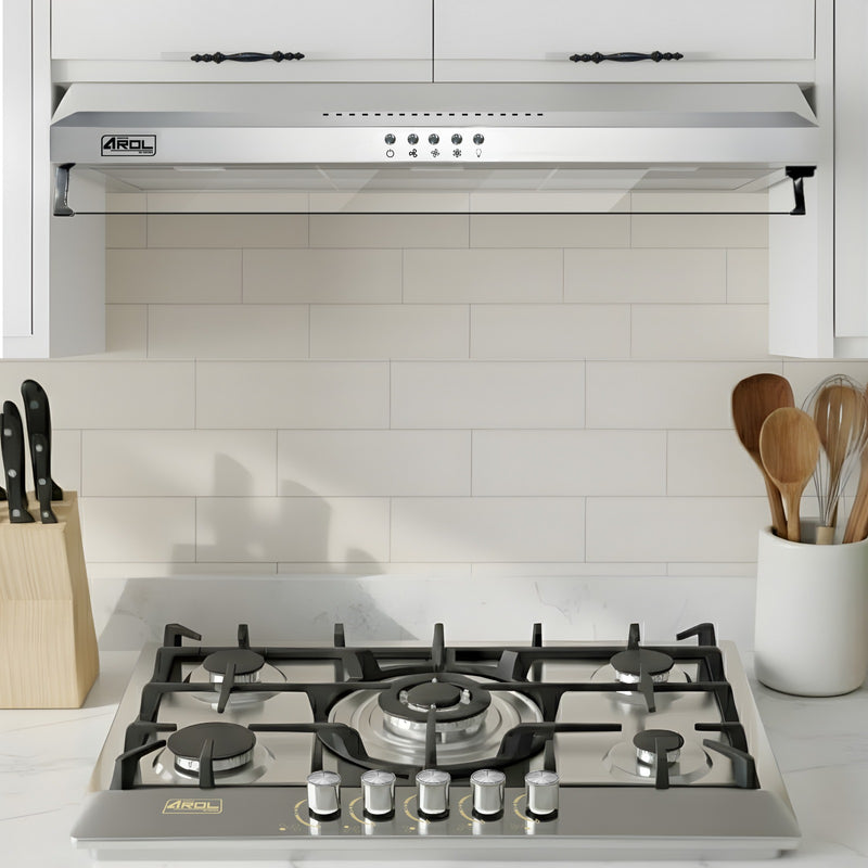 Combo Parrilla 80cm y Campana 80cm Modelos P-IN5Q76A V2 y CSI-80AI